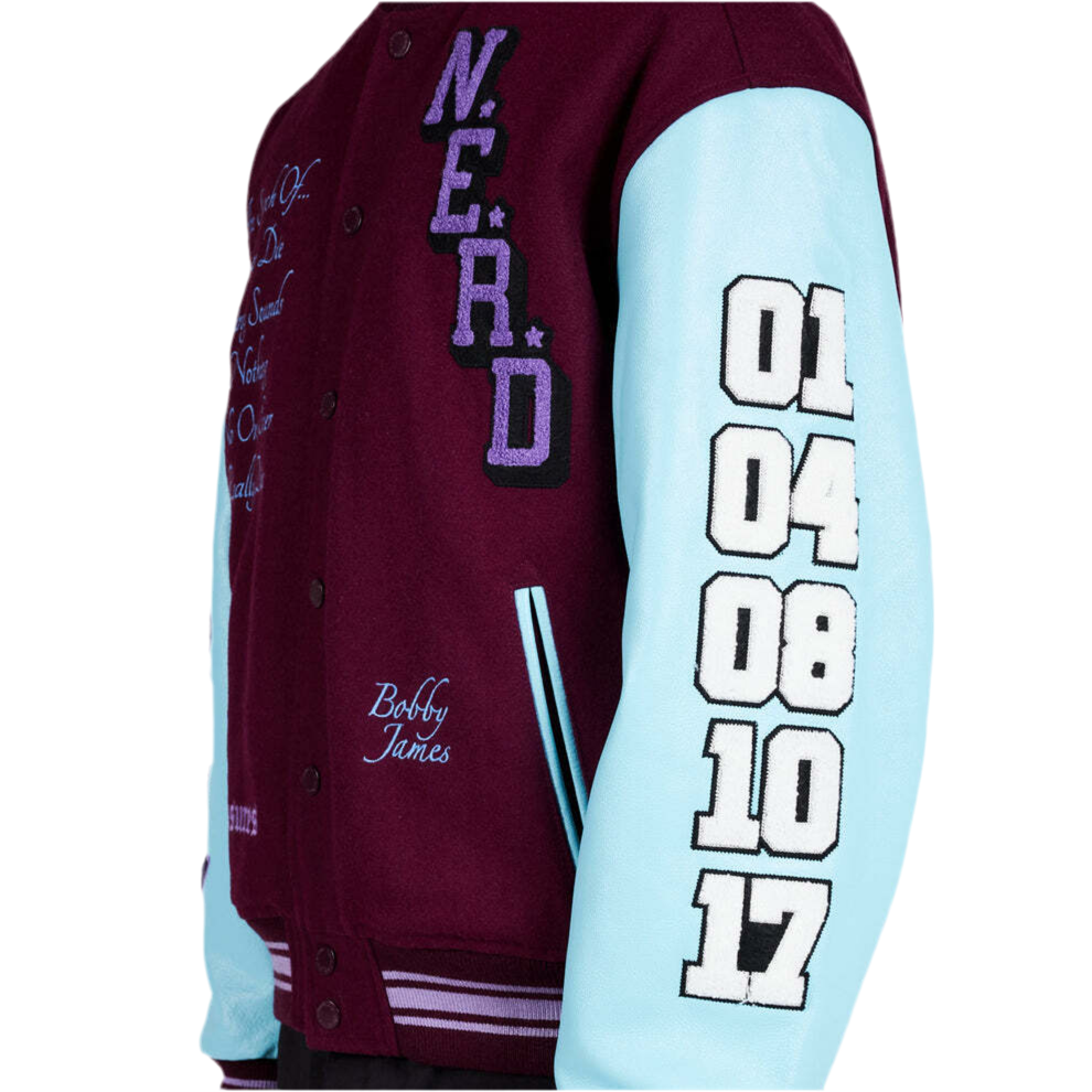 PLEASURE X NERD VARSITY BOMBA JACKET