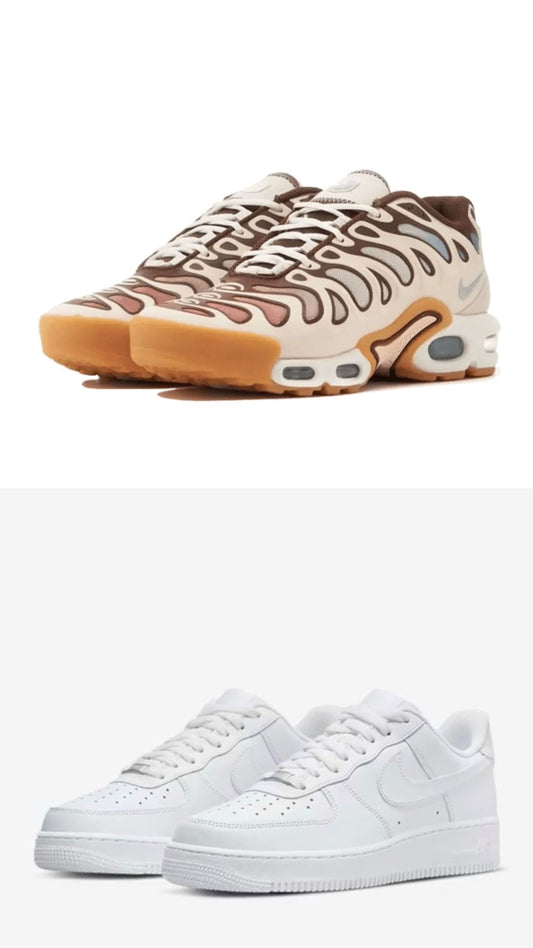 NIKE AIR FORCE 1 & NIKE TN AIR MAX PLUS DRIFT PHANTOM