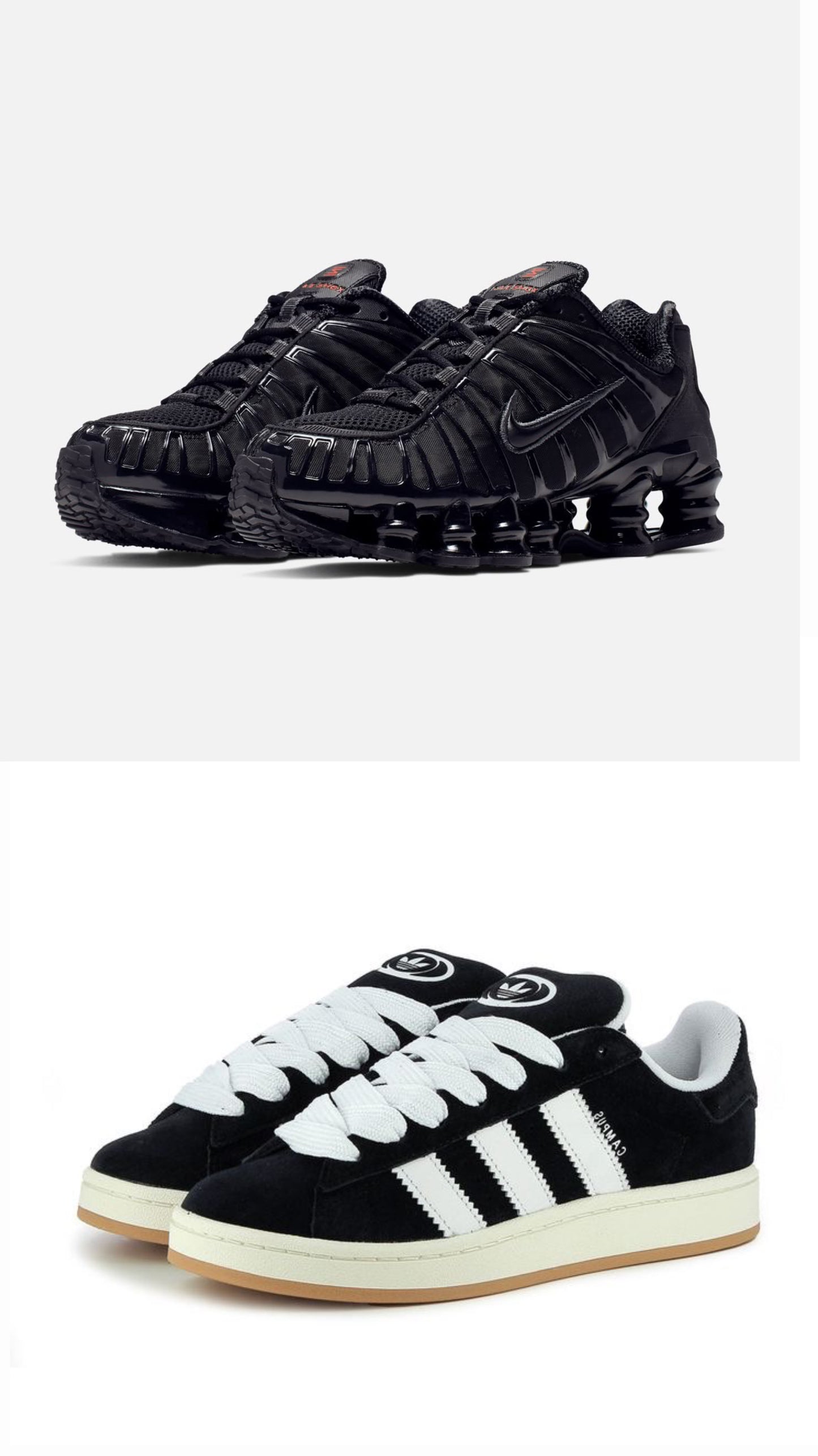 ADIDAS CAMPUS 00s & NIKE SHOX TL