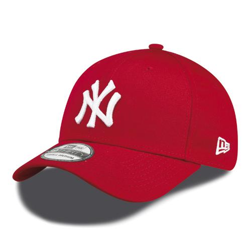 NEWERA CAP NEW YORK YANKEES 39THIRTY MLB LEAGUE BASIC SCARLET/WHITE CAP