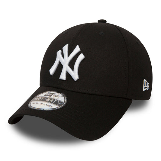 NEWERA CAP NEW YORK YANKEES 39THIRTY MLB LEAGUE BASIC BLACK/WHITE CAP