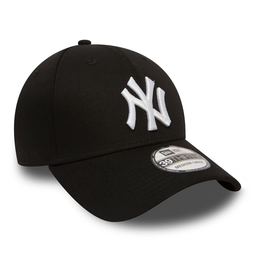 NEWERA CAP NEW YORK YANKEES 39THIRTY MLB LEAGUE BASIC BLACK/WHITE CAP