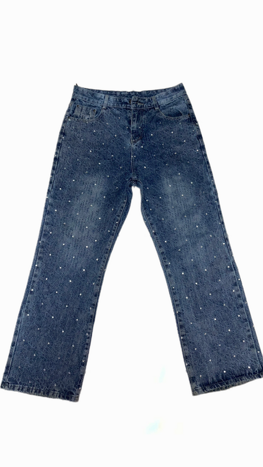 ESO RHINSTONE JEANS BLUE